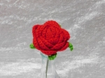 Crochet Closed Rose - Red